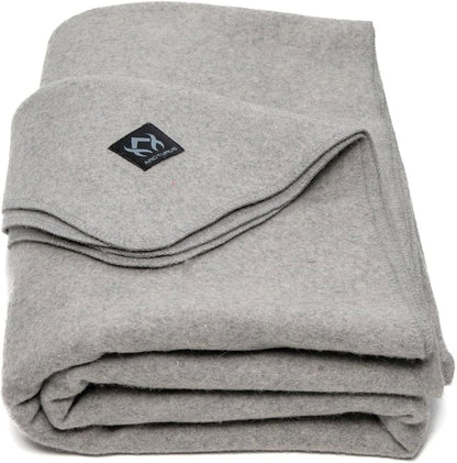 Military Wool Blanket - Warm, Thick, Washable - Great for Outdoors, Camping, Stadium Blanket, Picnics, Travel - Car & Bushcraft Survival Kits