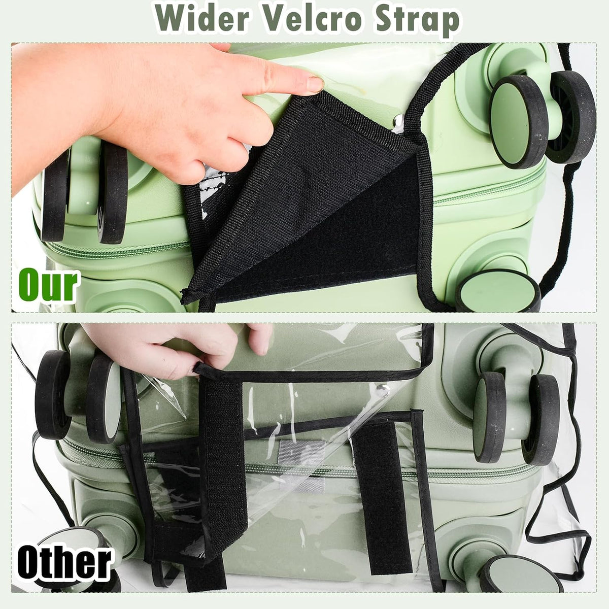 3 Pieces Thicken Clear Luggage Cover Protector, 20" 24" 28" PVC Luggage Covers for Suitcase Waterproof Dustproof Anti-scratch Travel Suitcase Covers Case for Wheeled Luggage