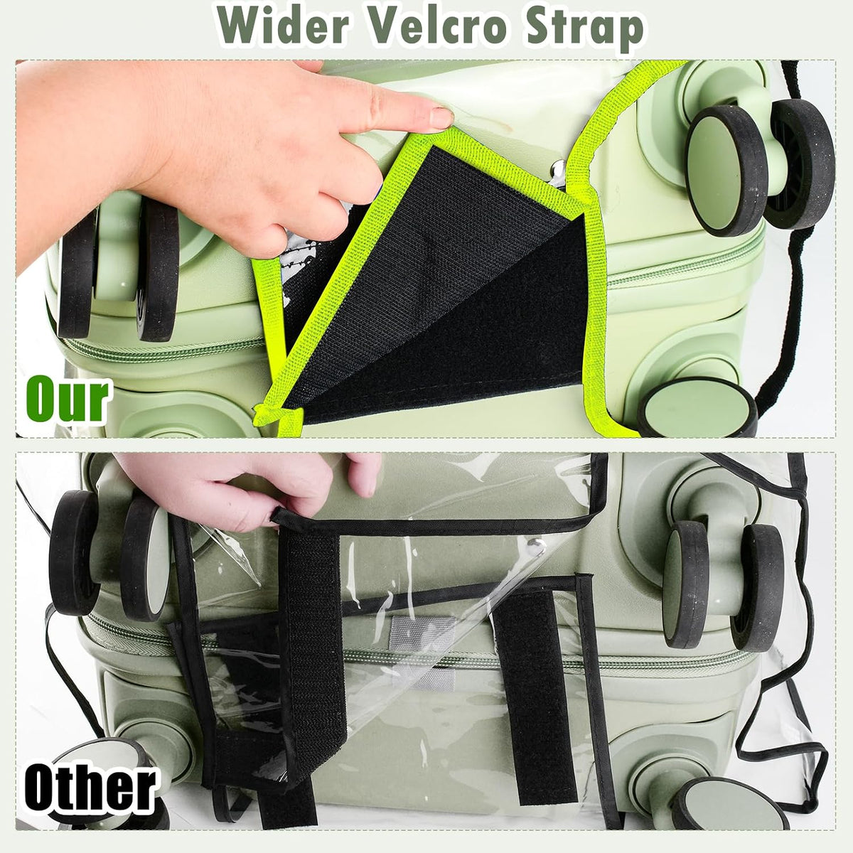 3 Pieces Thicken Clear Luggage Cover Protector, 20" 24" 28" PVC Luggage Covers for Suitcase Waterproof Dustproof Anti-scratch Travel Suitcase Covers Case for Wheeled Luggage