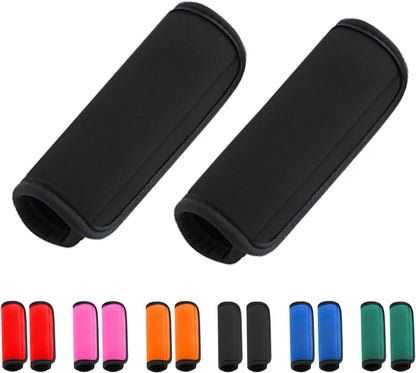 2 Pack Luggage Handle Wraps for Luggage Suitcase Travel Bags (Black)