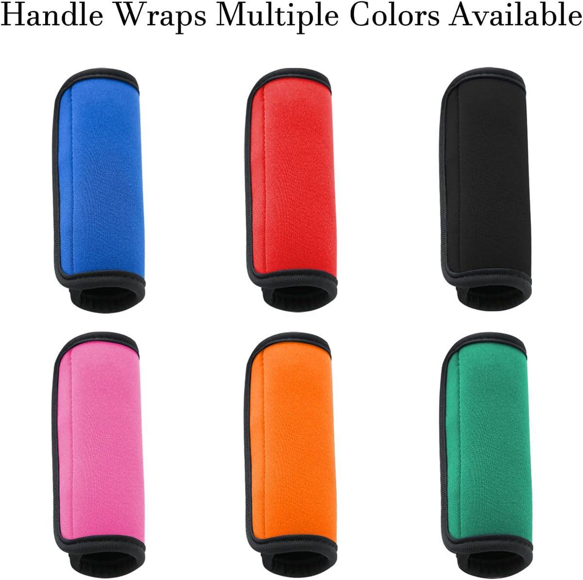 2 Pack Luggage Handle Wraps for Luggage Suitcase Travel Bags (Black)