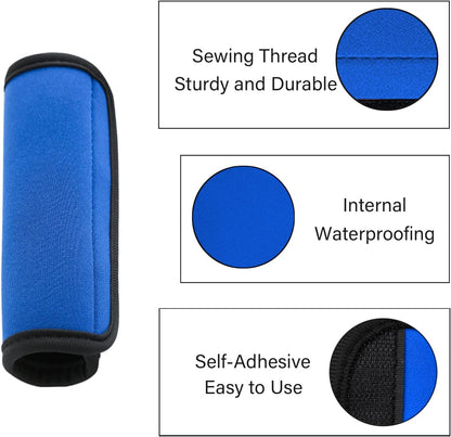 2 Pack Luggage Handle Wraps for Luggage Suitcase Travel Bags (Black)
