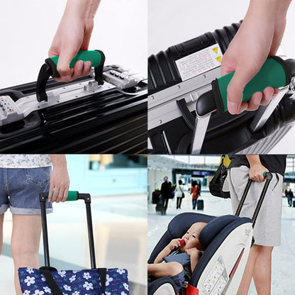 2 Pack Luggage Handle Wraps for Luggage Suitcase Travel Bags (Black)