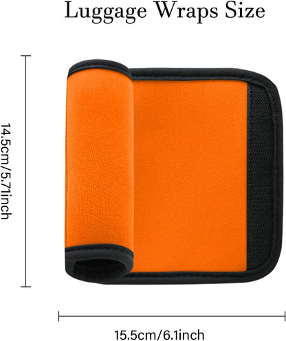 2 Pack Luggage Handle Wraps for Luggage Suitcase Travel Bags (Black)