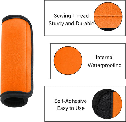 2 Pack Luggage Handle Wraps for Luggage Suitcase Travel Bags (Black)