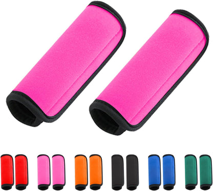 2 Pack Luggage Handle Wraps for Luggage Suitcase Travel Bags (Black)