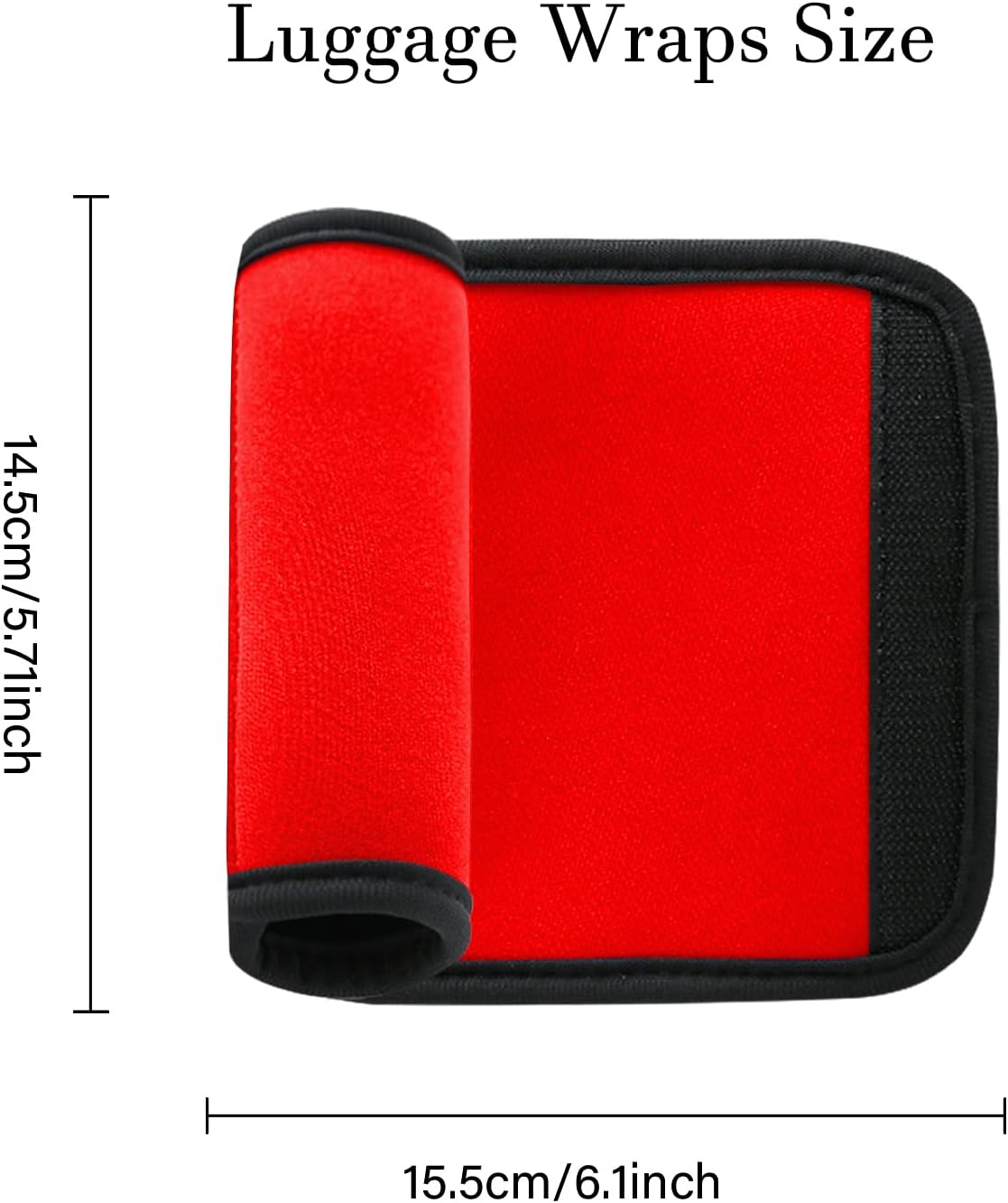 2 Pack Luggage Handle Wraps for Luggage Suitcase Travel Bags (Black)
