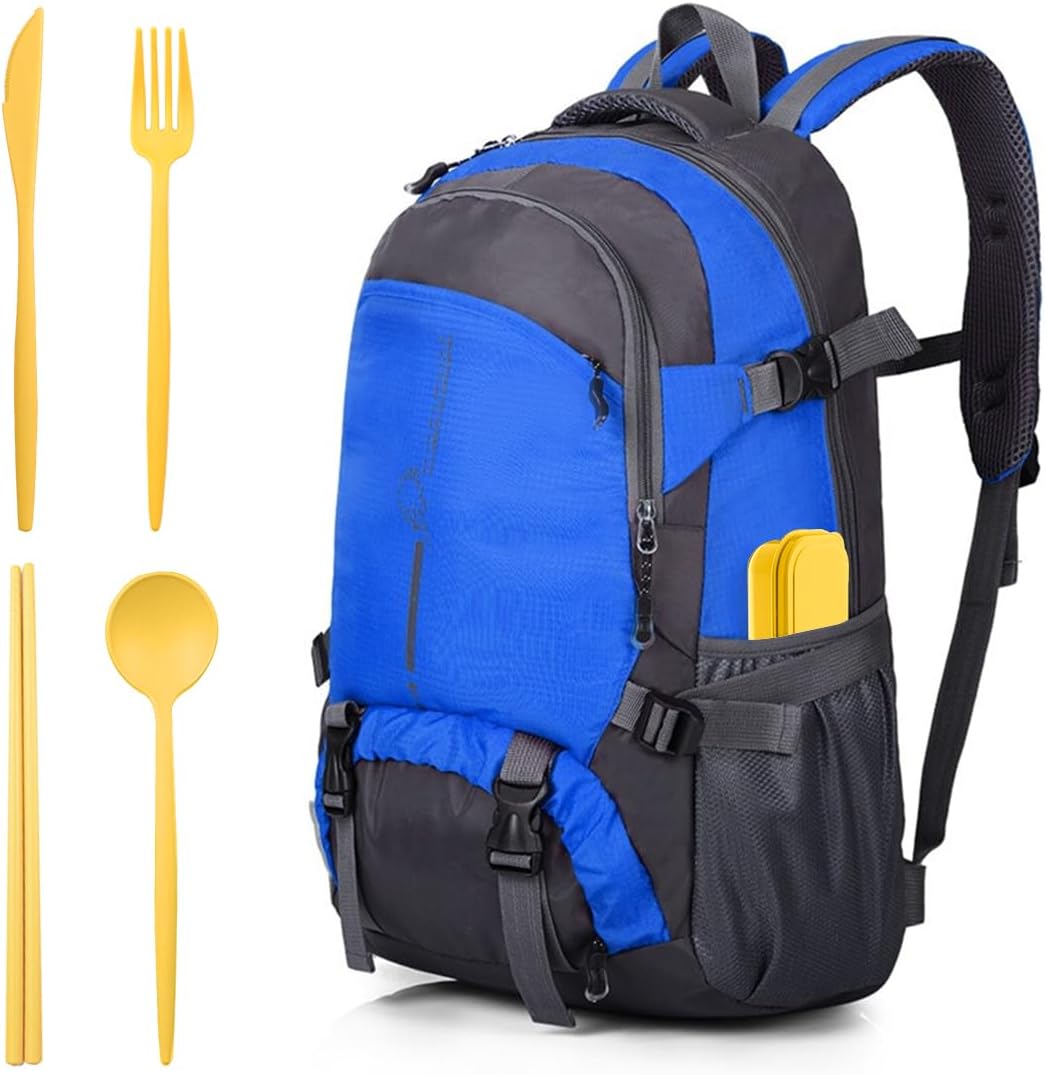 4 Sets Reusable Travel Utensils Set with Case,Camping Cutlery Set Reusable Cutlery Set with Case,Utensil Sets for Lunch Picnic Daily Use Outdoor