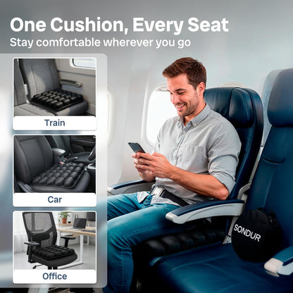 Travel Cushion for Long Flights – Inflatable Airplane Seat Cushion