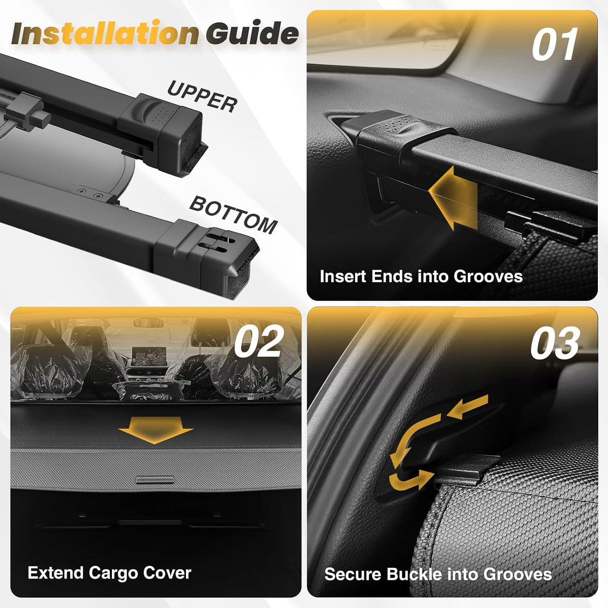 Cargo Cover for Honda CRV 2023-2025 2026, Retractable Trunk Cover