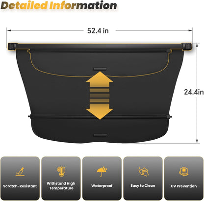 Cargo Cover for Honda CRV 2023-2025 2026, Retractable Trunk Cover