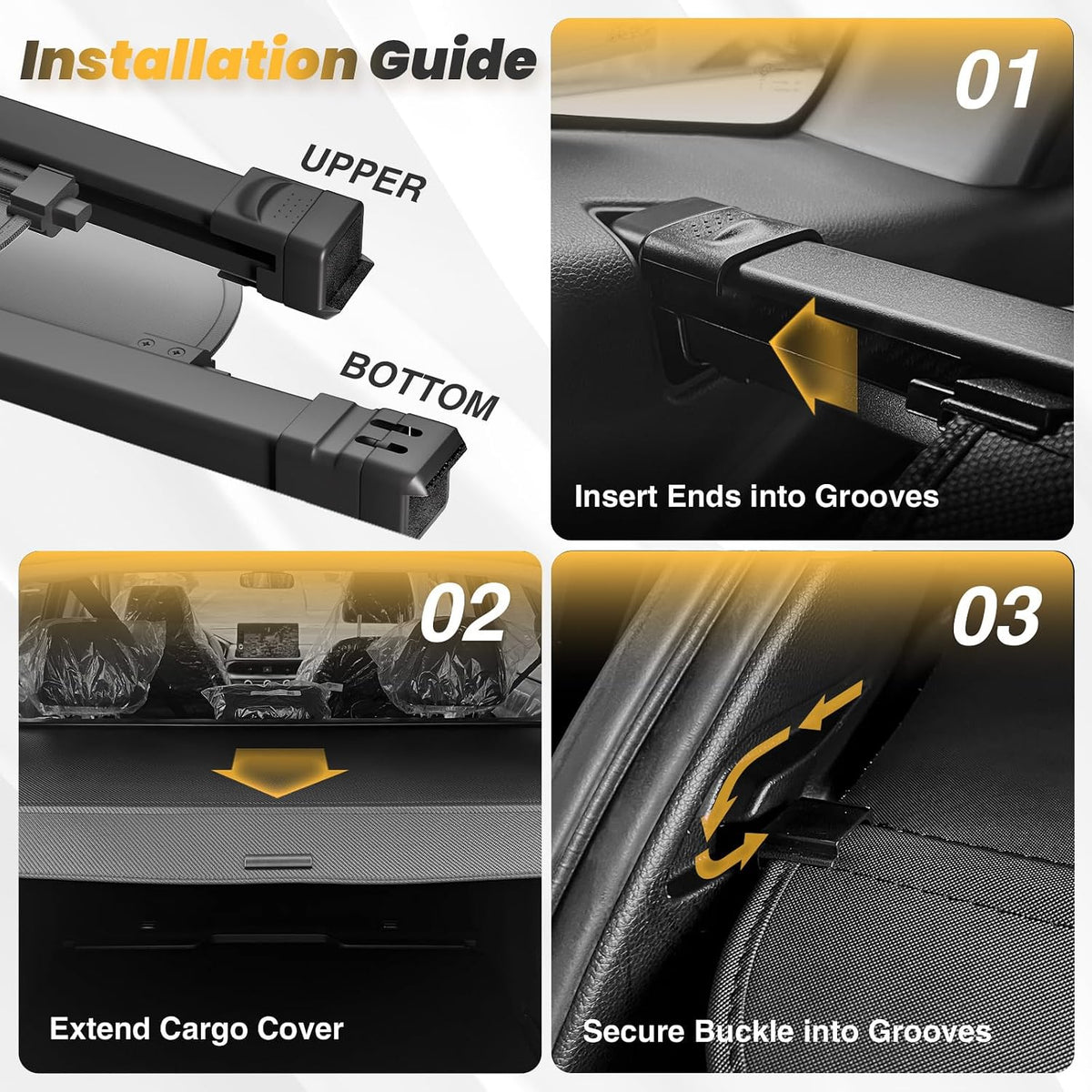 Cargo Cover for Honda CRV 2023-2025 2026, Retractable Trunk Cover