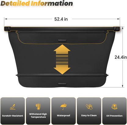 Cargo Cover for Honda CRV 2023-2025 2026, Retractable Trunk Cover