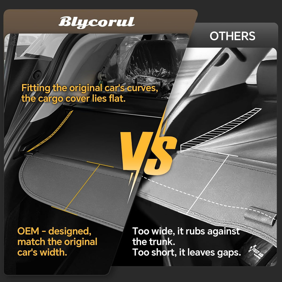 Cargo Cover for Honda CRV 2023-2025 2026, Retractable Trunk Cover