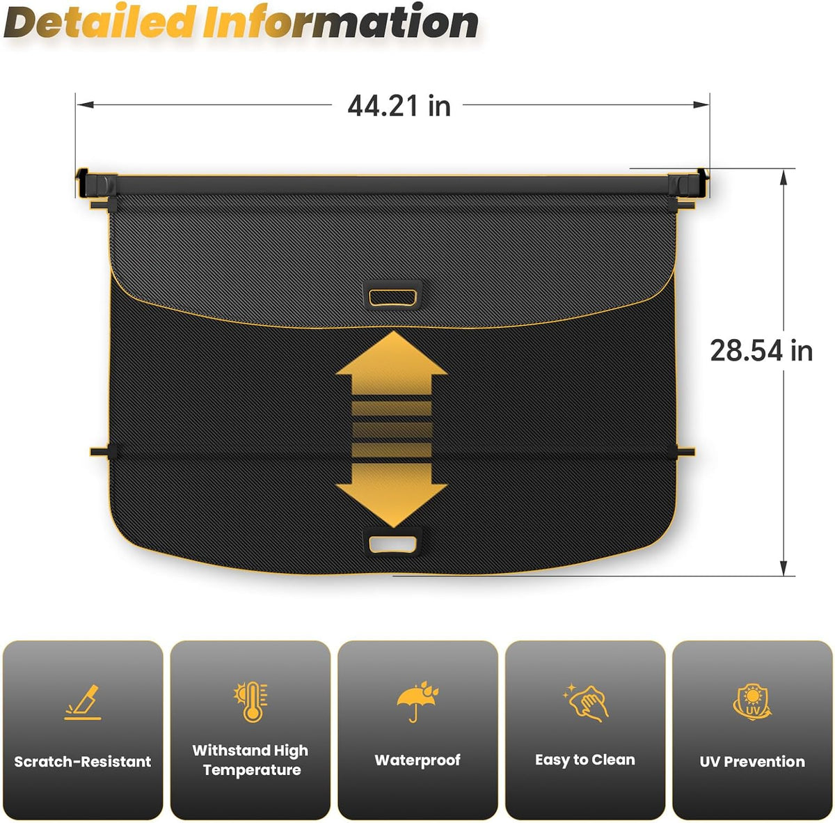 Cargo Cover for Honda CRV 2023-2025 2026, Retractable Trunk Cover