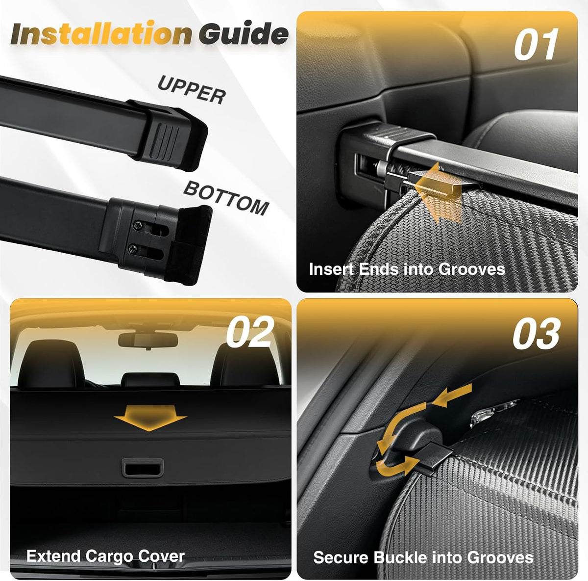 Cargo Cover for Honda CRV 2023-2025 2026, Retractable Trunk Cover