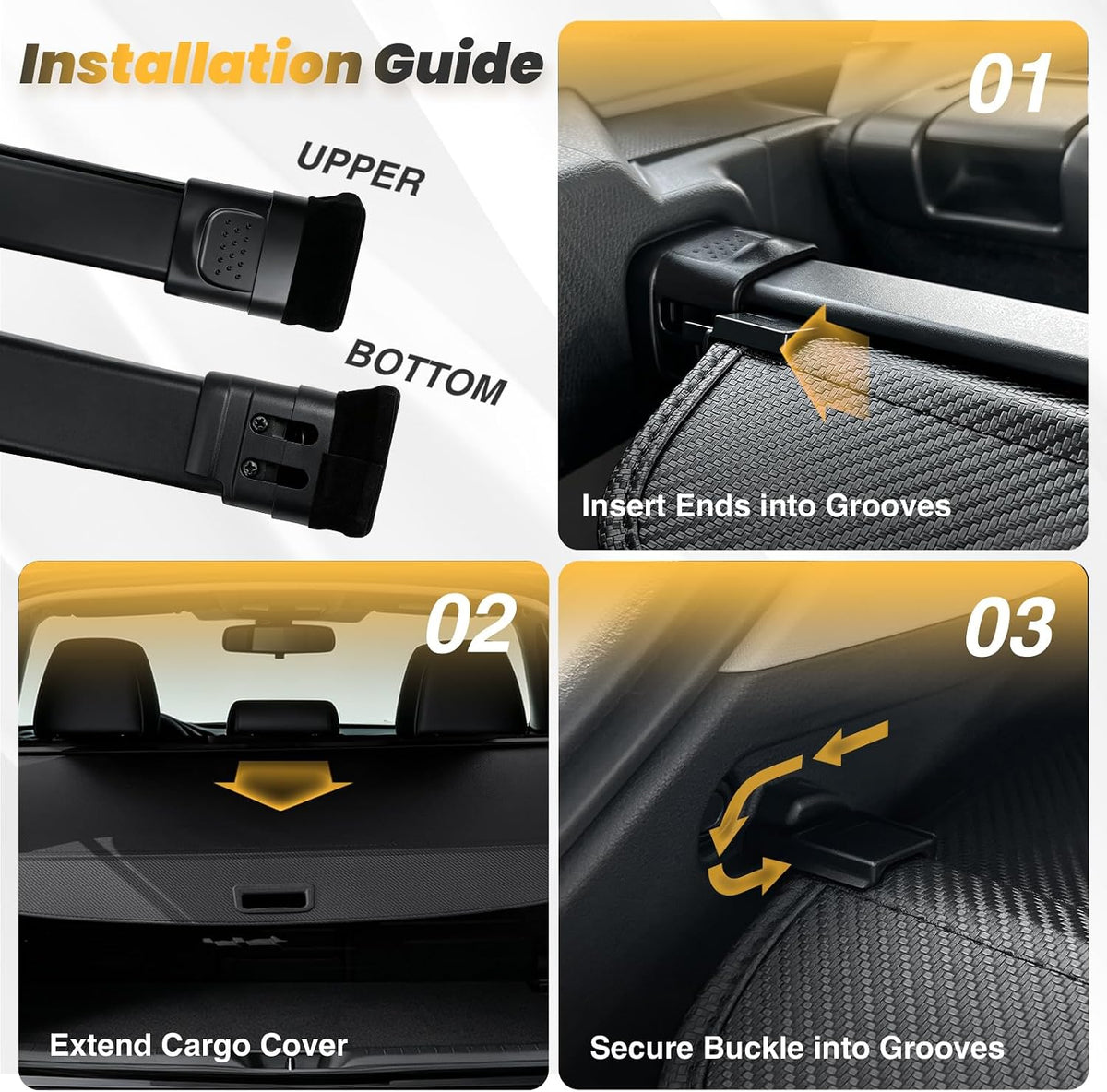 Cargo Cover for Honda CRV 2023-2025 2026, Retractable Trunk Cover