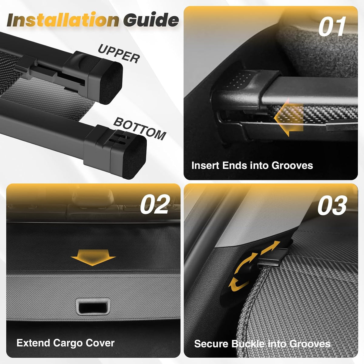 Cargo Cover for Honda CRV 2023-2025 2026, Retractable Trunk Cover