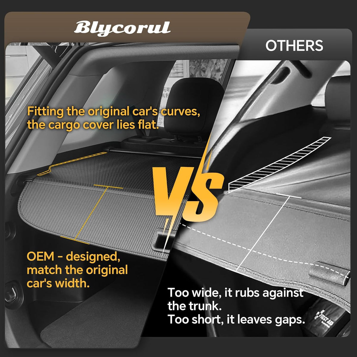 Cargo Cover for Honda CRV 2023-2025 2026, Retractable Trunk Cover