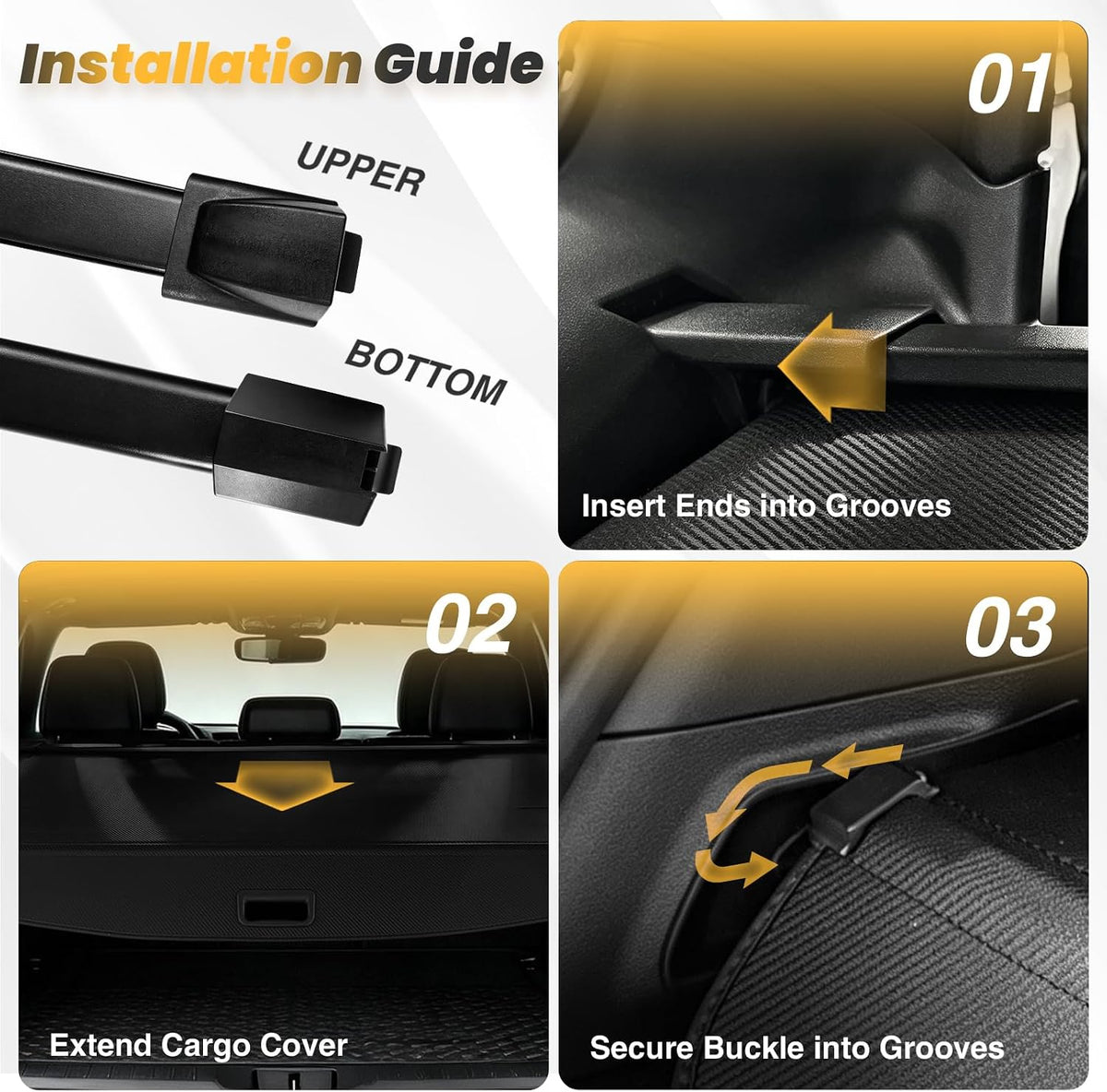 Cargo Cover for Honda CRV 2023-2025 2026, Retractable Trunk Cover