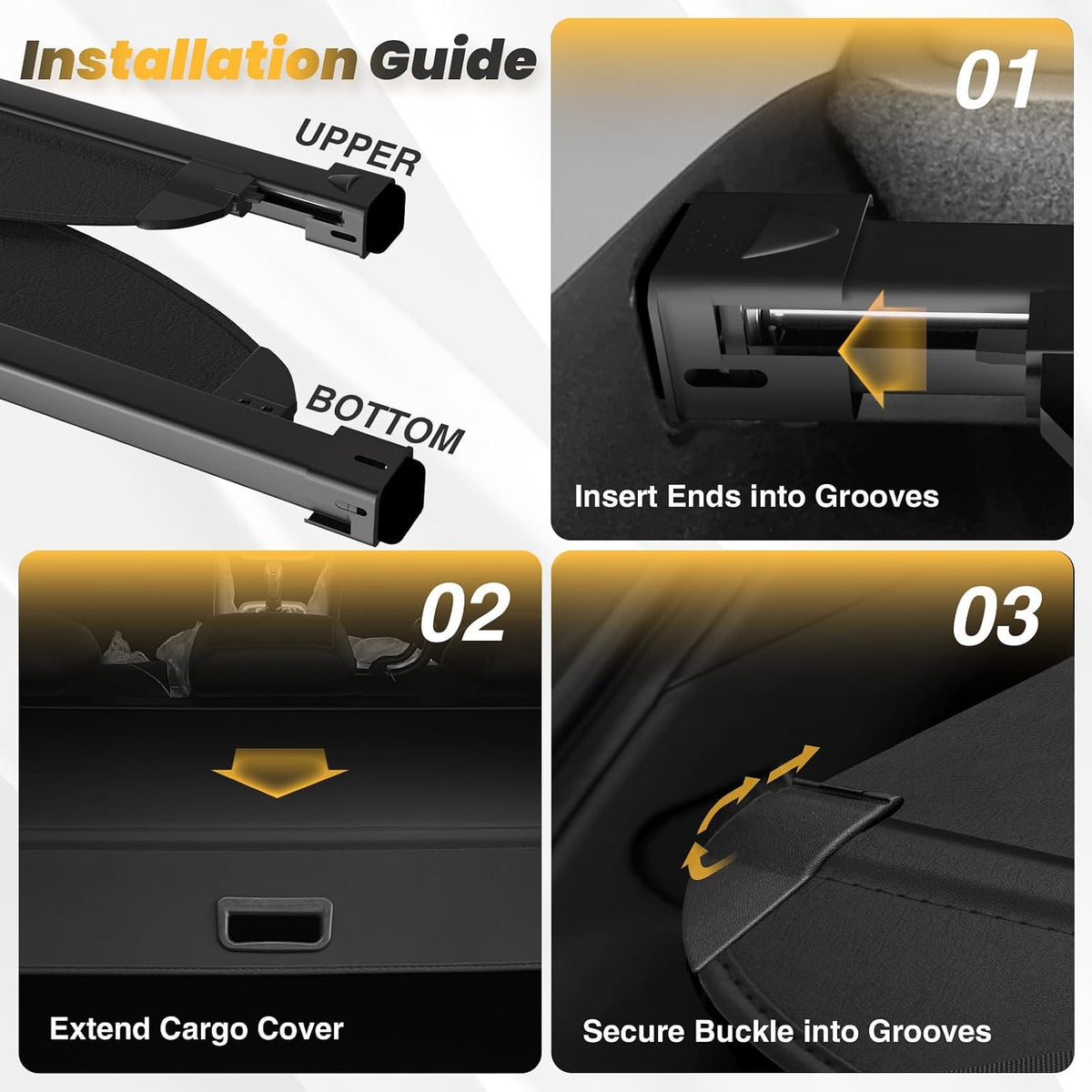 Cargo Cover for Honda CRV 2023-2025 2026, Retractable Trunk Cover