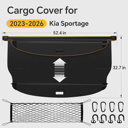 Cargo Cover for Honda CRV 2023-2025 2026, Retractable Trunk Cover