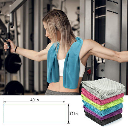 4-Pack Cooling Towels (40"x 12"), Cooling Neck Wraps, Ice Towel