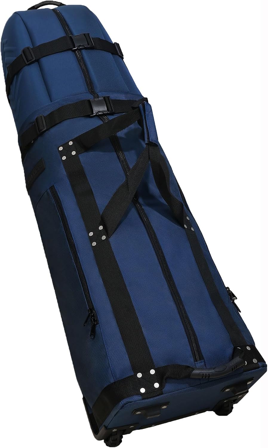 First Class Military Grade Ballistic Nylon Travel Cover with EVA Dense Foam Top Padding 2 Year Full Replacement Coverage Self Standing Base XL Wheels Case for Transporting Clubs on Airlines