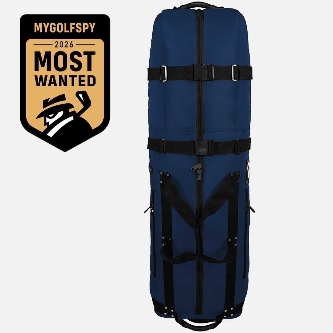 First Class Military Grade Ballistic Nylon Travel Cover with EVA Dense Foam Top Padding 2 Year Full Replacement Coverage Self Standing Base XL Wheels Case for Transporting Clubs on Airlines