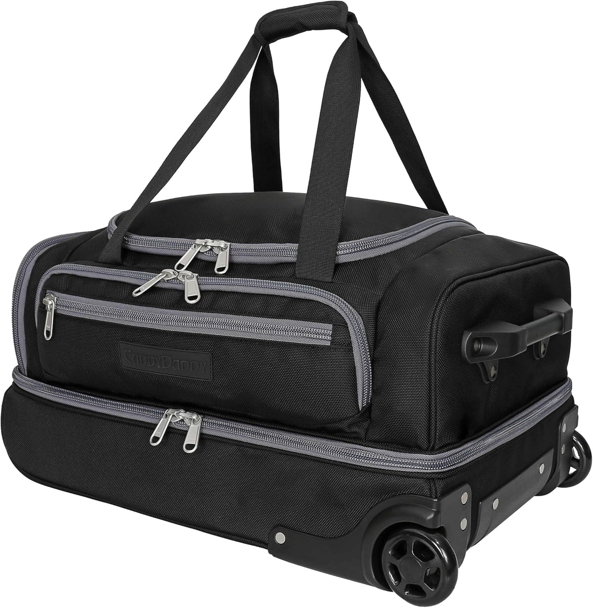 First Class Military Grade Ballistic Nylon Travel Cover with EVA Dense Foam Top Padding 2 Year Full Replacement Coverage Self Standing Base XL Wheels Case for Transporting Clubs on Airlines