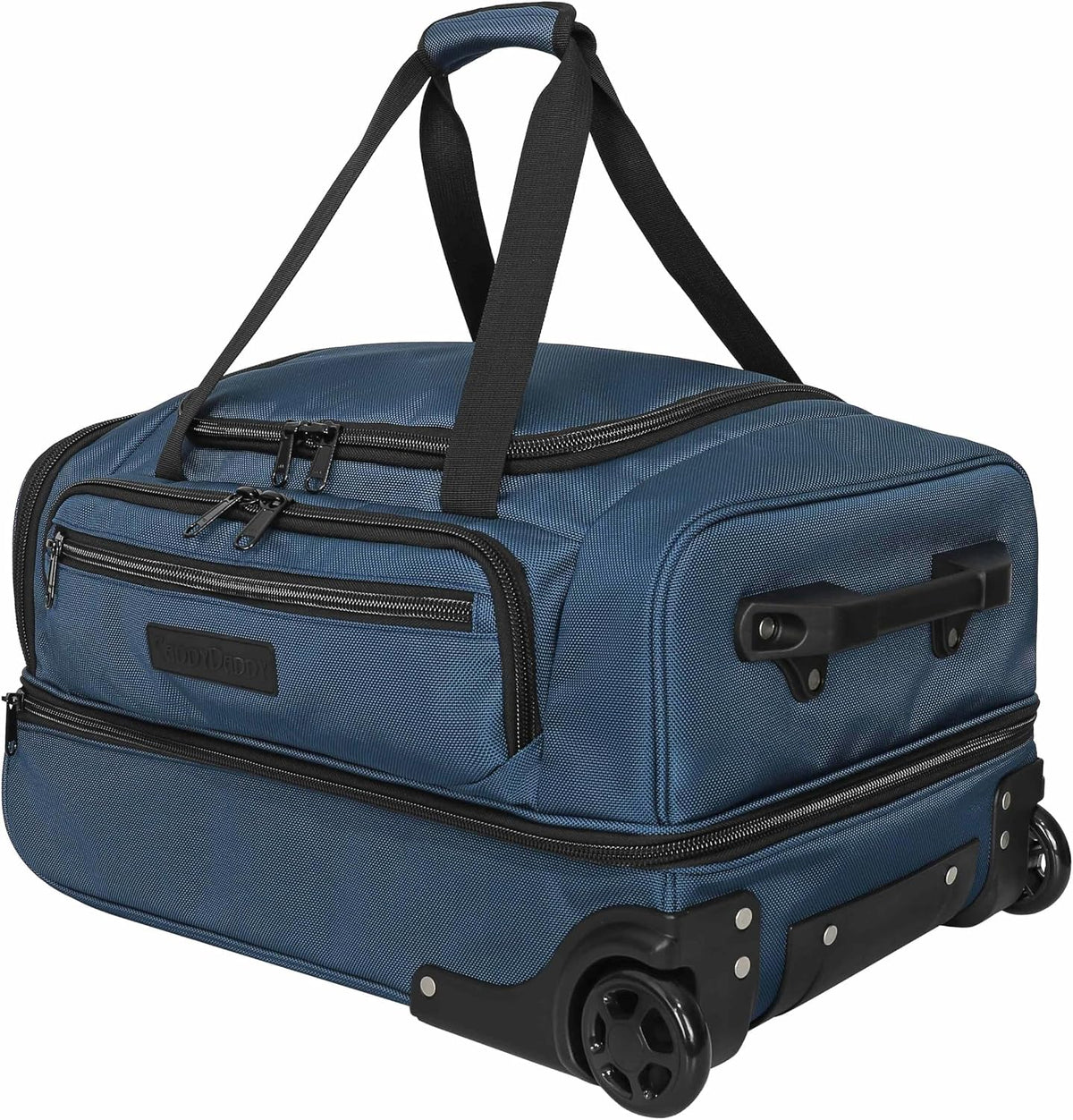 First Class Military Grade Ballistic Nylon Travel Cover with EVA Dense Foam Top Padding 2 Year Full Replacement Coverage Self Standing Base XL Wheels Case for Transporting Clubs on Airlines