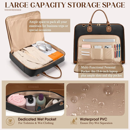 Garment Bag for Travel, Large Womens Carry on Suit Bag for Dress