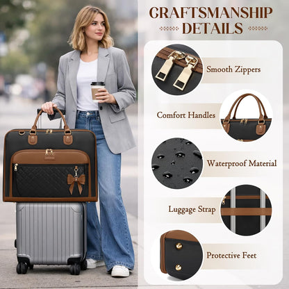 Garment Bag for Travel, Large Womens Carry on Suit Bag for Dress