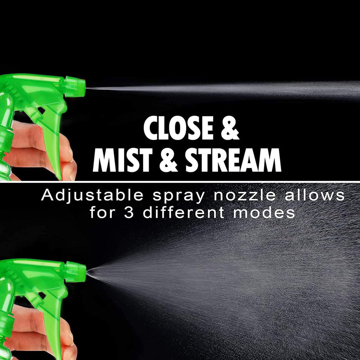 Spray Bottles - 3 Pack, 16 oz - Mist/Stream Bright Colors for Cleaning