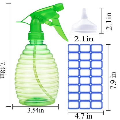 Spray Bottles - 3 Pack, 16 oz - Mist/Stream Bright Colors for Cleaning
