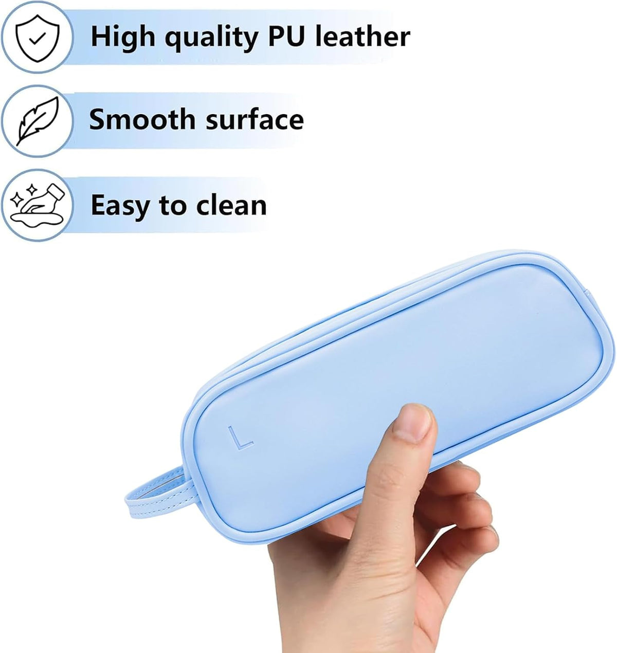 Daily Contact Lens Organizer case,Portable Storage Case for Disposable Daily Contact Lenses, Travel Storage Case with Clearly Labeled R & L, Storage up to 60 lenses (Blue)