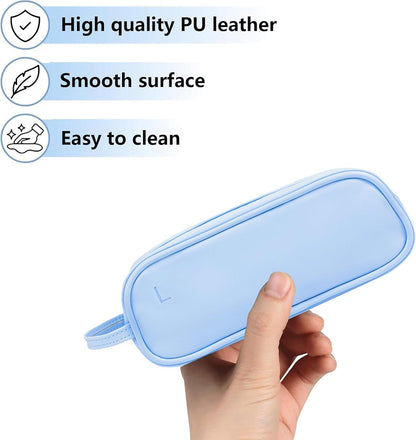 Daily Contact Lens Organizer case,Portable Storage Case for Disposable Daily Contact Lenses, Travel Storage Case with Clearly Labeled R & L, Storage up to 60 lenses (Blue)