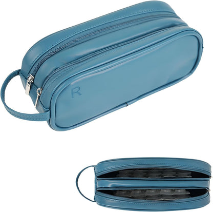 Daily Contact Lens Organizer case,Portable Storage Case for Disposable Daily Contact Lenses, Travel Storage Case with Clearly Labeled R & L, Storage up to 60 lenses (Blue)