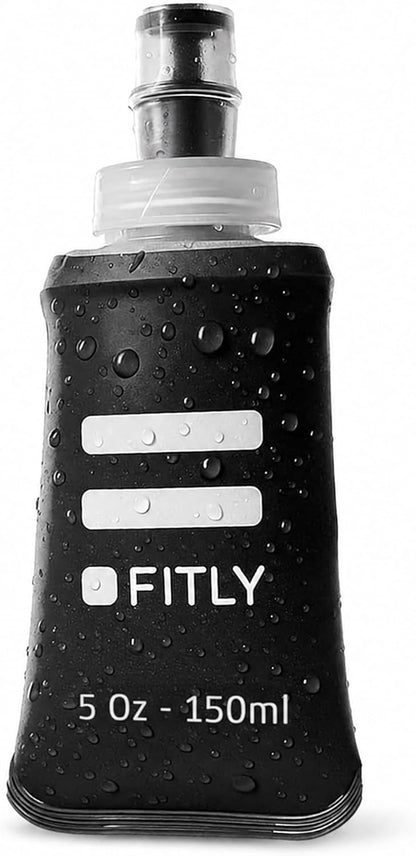Soft Flask - Shrink As You Drink Soft Water Bottle for Hydration Pack - Folding Water Bottle Ideal for Running, Hiking, Cycling, Climbing & Rigorous Activity
