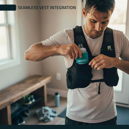 Soft Flask - Shrink As You Drink Soft Water Bottle for Hydration Pack - Folding Water Bottle Ideal for Running, Hiking, Cycling, Climbing & Rigorous Activity
