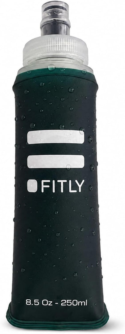 Soft Flask - Shrink As You Drink Soft Water Bottle for Hydration Pack - Folding Water Bottle Ideal for Running, Hiking, Cycling, Climbing & Rigorous Activity