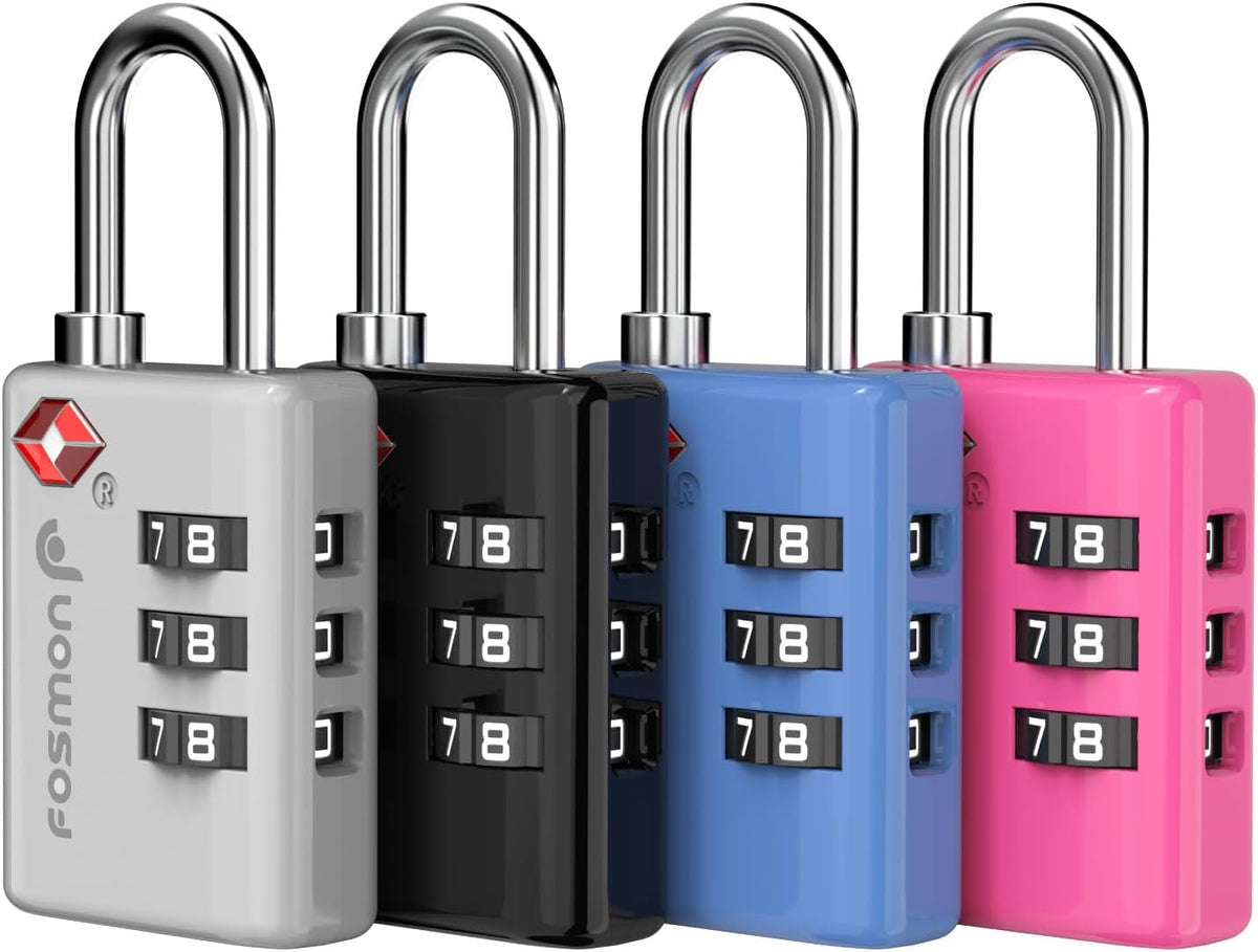 TSA Approved Luggage Locks, 3-Digit Combination Padlock