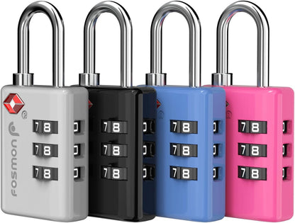 TSA Approved Luggage Locks, 3-Digit Combination Padlock