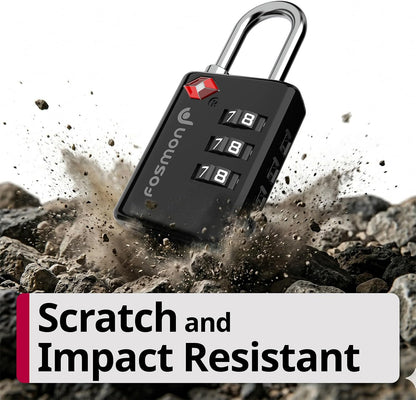 TSA Approved Luggage Locks, 3-Digit Combination Padlock