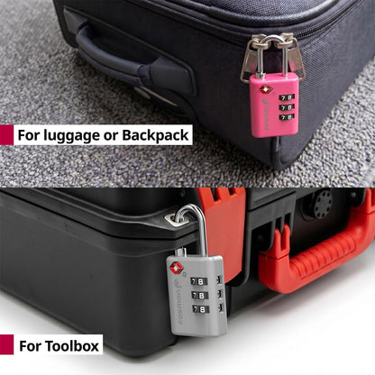 TSA Approved Luggage Locks, 3-Digit Combination Padlock