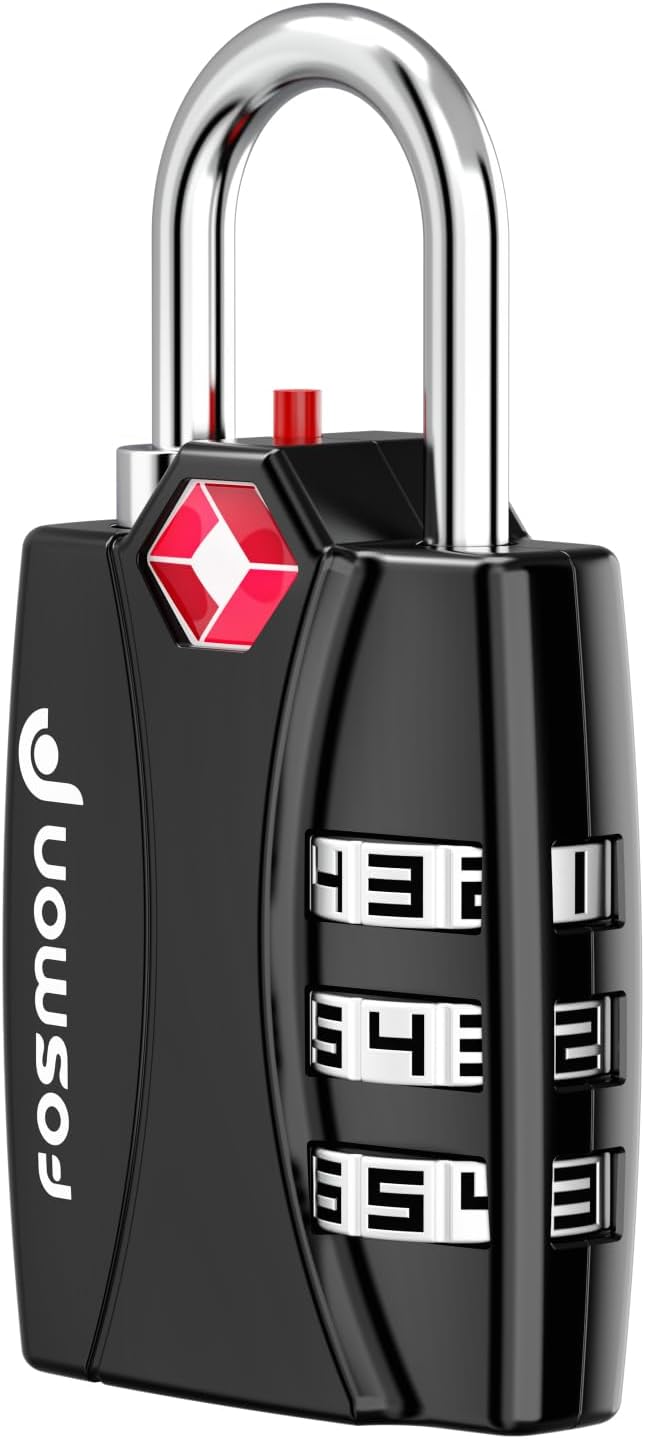 TSA Approved Luggage Locks, 3-Digit Combination Padlock