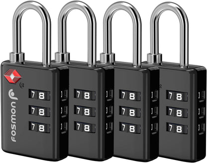 TSA Approved Luggage Locks, 3-Digit Combination Padlock