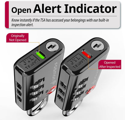 TSA Approved Luggage Locks, 3-Digit Combination Padlock