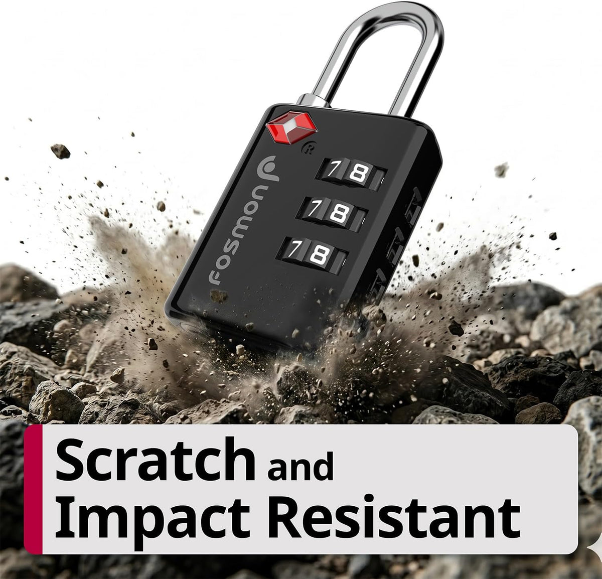 TSA Approved Luggage Locks, 3-Digit Combination Padlock