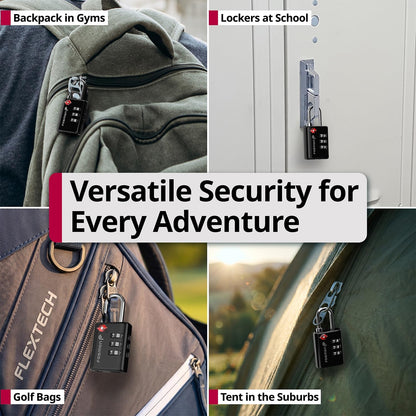 TSA Approved Luggage Locks, 3-Digit Combination Padlock